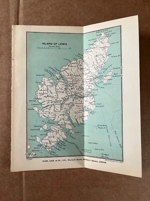 Antique map of the Island of Lewis Hebrides Scotland to Inverness 1909 - Изображение 1 из 4