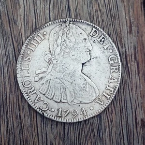 8 REALES 1794  CAROLUS IIII Ceca México (Mº) FM, 26,65gr Ag. - Imagen 1 de 3