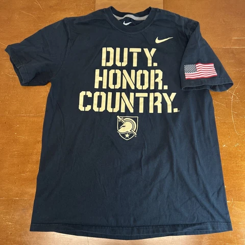 Army Black Knights Shirt Mens Large Black Short Sleeve Regular Fit Nike Cover