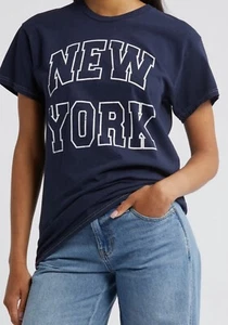 Camiseta Vinyl Icons New York Azul Marino XS Ret $25 - Imagen 1 de 6