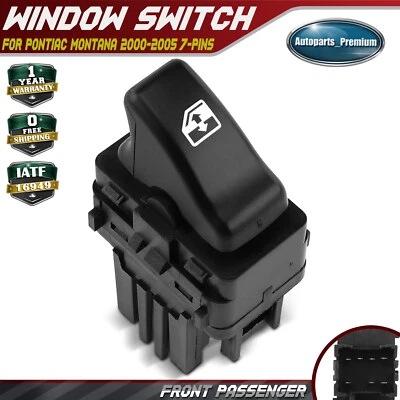 Interruptor de ventana eléctrica para Pontiac Montana 2000-2005 lado del pasajero delantero derecho Foto 1 de 4