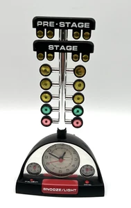 Drag Racing Christmas Tree Lighted Alarm Clock Thermometer Humidity Sound 9.5" T - Picture 1 of 11