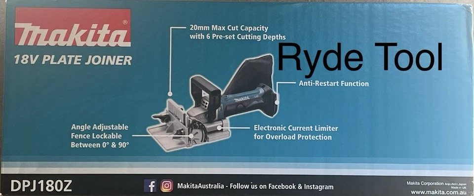 Makita 18V Mobile Plate Biscuit Joiner,  DPJ180Z. AU Stock - image 1 of 1