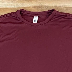 BAW Shirt Mens Small Xtreme-Tek Long Sleeve Maroon Athletic T-Shirt Performance - Picture 1 of 9