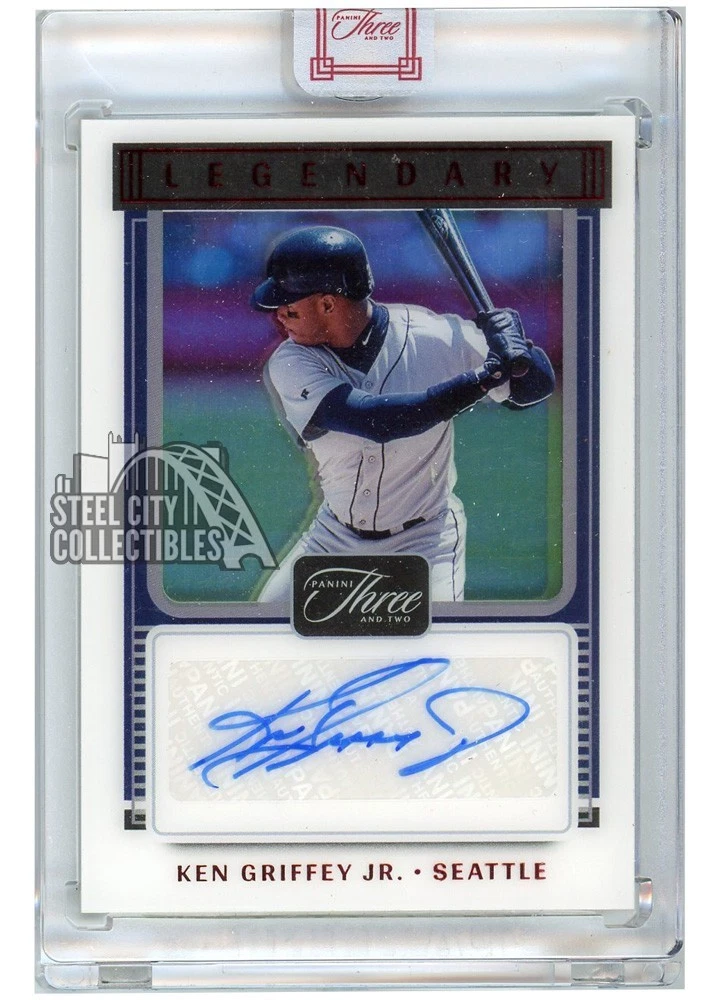 Panini Ken Griffey Jr Autographed Baseball Trading Cards