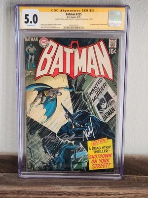 Batman 225 CGC 5.0 SS 2X Signed Neal Adams Mike Friedrich 1st Arthur Reeves 1970 - Image 1 of 2