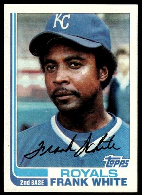 1982 Topps #645 Frank White Kansas City Royals Baseball - Image 1 of 2