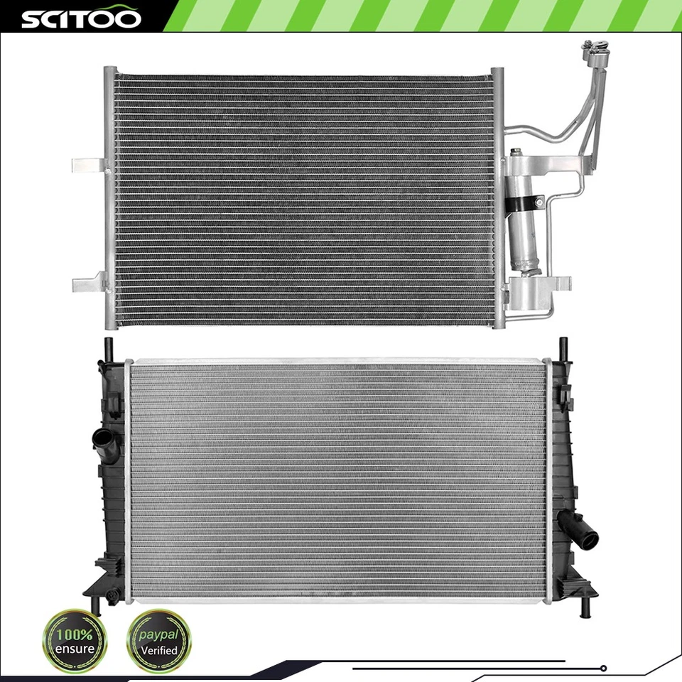 Car Radiator and AC Condenser For 2004 2005 2006-2009 Mazda 3 GS GT GX 2.0L 2.3L - Image 1 of 4