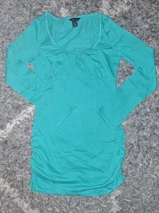 VS Vintage Moda International Ruched Sided dress size medium Teal - Picture 1 of 3