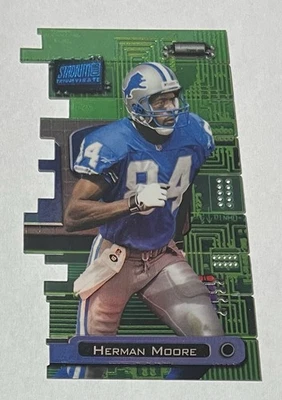 HERMAN MOORE 1998 Topps Stadium Club TRIUMVIRATE ILLUMINATOR Die Cut Card #TC2 - Image 1 of 2
