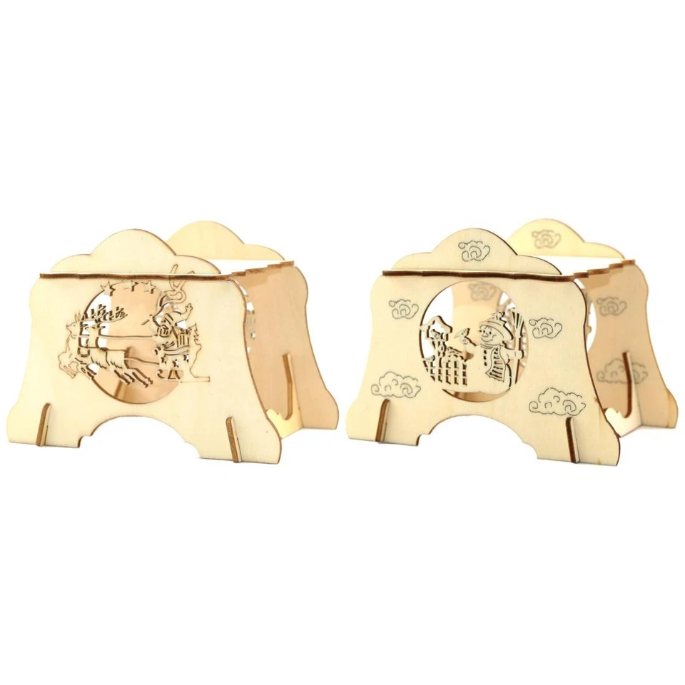 Schwibbogenerhöhung  Podest - je 1x Rentier und Schneemann - Bild 1 von 3