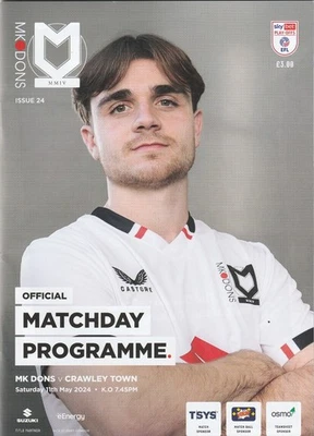MK Dons v Crawley Town. Season 2023-24. Ref: G14R 16417 NMUR (2)ca - Image 1 of 2