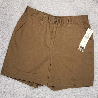 Lauren Ralph Lauren Womens Chino Shorts Sz 10P "Breen" Brown Green NWT - Image 1 of 4