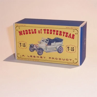Matchbox Lesney Yesteryear 15 a Rolls Royce Empty Repro D1 Style Repro Box - Image 1 of 4