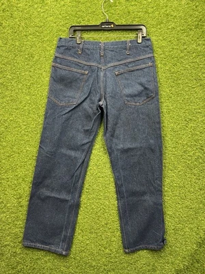 Pantalones de mezclilla Big Mac vintage para hombre 36x29 pierna recta ropa de trabajo hechos en unión lavado oscuro años 80 Foto 1 de 4