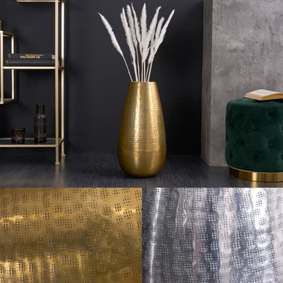 Elegante Vase ORIENT 50cm FARBWAHL Grid Hammerschlag Design Dekovase Blumenvase - Bild 1 von 4