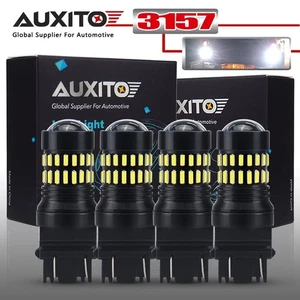 AUXITO 4X 3157 3156 LED Respaldo Señal de Giro Inverso DRL Bombillas 6000K BLANCO - Imagen 1 de 12