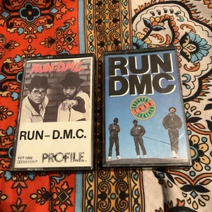 RUN-D.M.C. Self Titled And Tougher Than Leather CASSETTES Lot Of 2 Hip Hop Rap - Picture 1 of 4