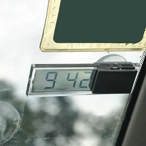 Car Digital Clock Mounted Sucker LCD Display Dashboard Windshield Clock AU - Picture 1 of 8