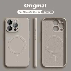 Coque Housse iPhone 11  12 13 14 15 16 pro Silicone Case Cover Magnet Magsafe - Zdjęcie 1 z 18