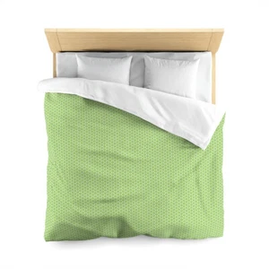 Microfiber Duvet Cover - Geometric Green - Picture 1 of 7