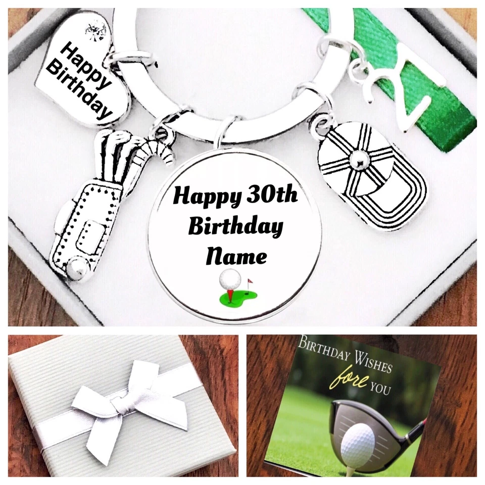 2017THELITTLETHINGS 16th, 18th, 21st BIRTHDAY GIFT, PERSONALISED, GOLF KEYRING, 30th, 50th BOX/CARD