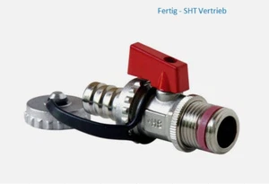 KFE Hahn Kessel 1/2" Heizung Füll- Entleerungshahn Messing selbstdichtend - Bild 1 von 1