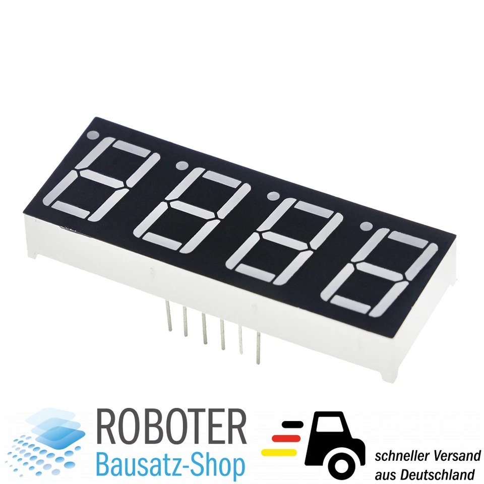 7-Segment Display 4 Bit Rot Common Cathode 0.36" DIY-Elektronik Arduino - Bild 1 von 1