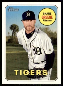2018 Topps Heritage Shane Greene Detroit Tigers #617 - Picture 1 of 2