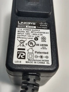 Linksys Cisco Router 12v 1.0A Switch Power Supply Adapter MT12-4120100-A1 12V - Picture 1 of 5