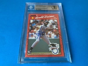 Harold Baines HOF Whtie Sox 1990 Donruss Card Signed Auto Beckett BAS - Picture 1 of 2