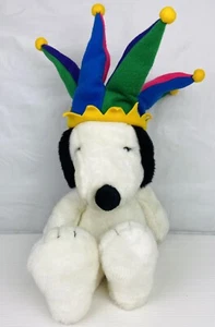 Vintage Y2K Jester Snoopy Peanuts 18” Oversized Plush Stuffed Doll Toy CLEAN - Picture 1 of 11