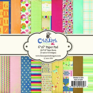 FANCY PANTS "CHILDISH THINGS" 6X6 PAPER PAD CHILDREN BOY GIRL SCRAPJACK'S PLACE - Picture 1 of 1