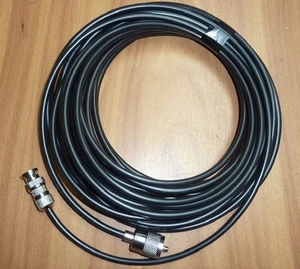 Radio Scanner Antenna Coax Cable RG58 10M Fitted Soldered PL259 and BNC Plug - Picture 1 of 1