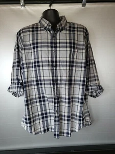 J CREW Shirt Men's XL Slim Fit Tailored Blue White Plaid Long Sleeve Button Down - Picture 1 of 7