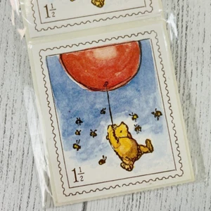 Vintage Classic Winnie the Pooh Balloon Bees Sticker Set NEW 6 Stickers - Picture 1 of 5