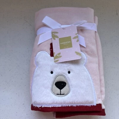 Kassatex Christmas Polar Bear Kitchen/bath Towels Set Of 2- - Image 1 of 3