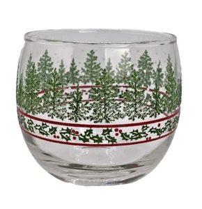 Vintage Home Interiors Weihnachtsbäume & schneeroter Rand 3" Glas Windlicht Tassen - 4 - Bild 1 von 11