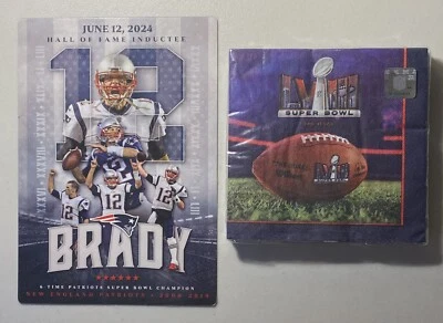 Tom Brady 名人堂应感磁铁 10x7 2024 限量版 + SB Pats Nkins — 第 1/4 张图片