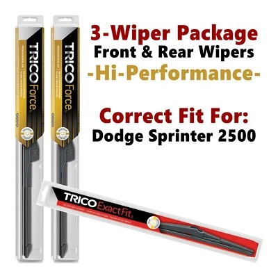 Wipers 3-pk Hi-Performance fits 2007-2009 Dodge Sprinter 2500 25260/240/15I Foto 1 de 4