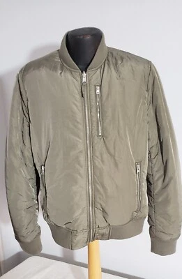 AllSaints Military Bomber Jacket Green Reversible Aviator Size Medium - Image 1 of 4