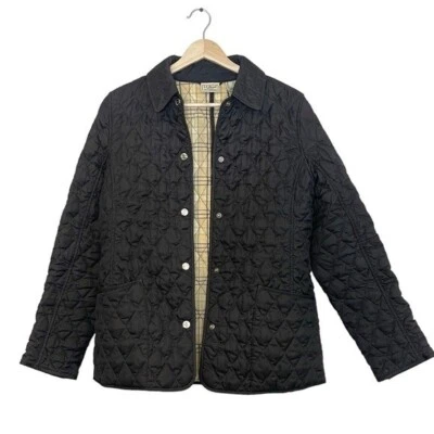 L.L. Jaqueta Bean acolchoada Snap Front leve tamanho XS preta xadrez forrada bolso - Imagem 1 de 4