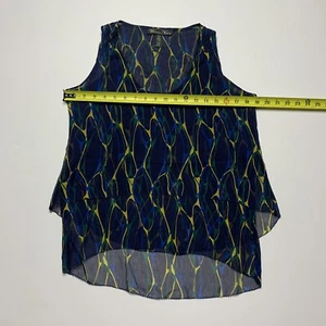 WINTER KATE Sleeveless Multicolor Silk High Low Top Tank XS - Picture 1 of 4
