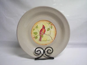 Dubois Design Clay Decor Plate 13" Philippines Pottery 5 LB Cardinal w/Stand b23 - Picture 1 of 7