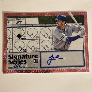 JEFF McNEIL 2019 DONRUSS SIGNATURE SERIES PINK FIREWORK AUTOGRAPH AUTO- METS