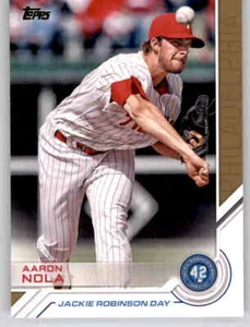2017 Topps Salute Jackie Robinson Day Aaron Nola Insert Set Break Phillies #18 - Bild 1 von 2