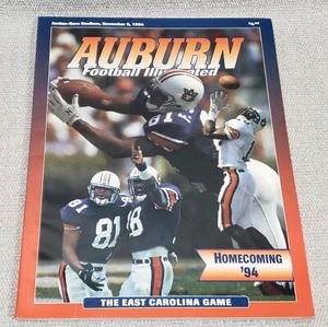 AUBURN TIGERS vs East Carolina Pirates Football Program Oct 1994 Frank Sanders - Picture 1 of 8