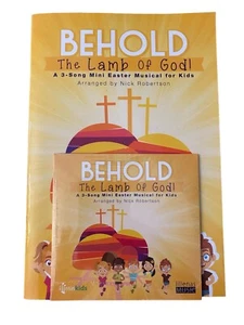BEHOLD THE LAMB OF GOD Choral Book/CD Combo~Easter Mini Musical 4 Kids~NEW - Picture 1 of 2