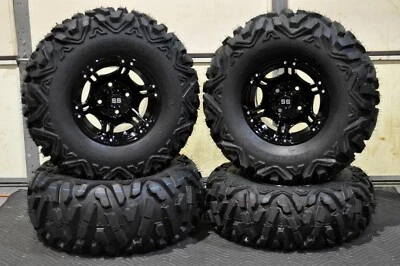 CAN AM OUTLANDER 570 27" QUADKING ATV TIRE & VIPER BLK WHEEL KIT CAN1CA BIGGHORN - Image 1 of 4