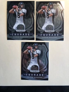 2020 Aaron Rodgers Panini Prizm Crusade 3 Card Lot #10 - Bild 1 von 2